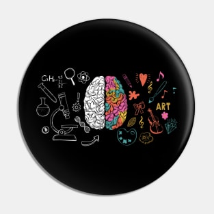 Colorful Brain Science And Art Creative Cool Pin