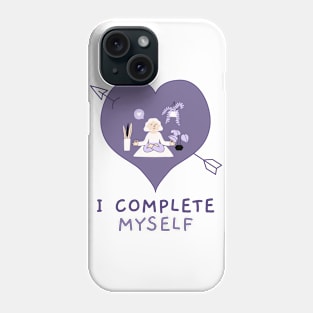 I Complete Myself Anti Valentines Day Design Phone Case