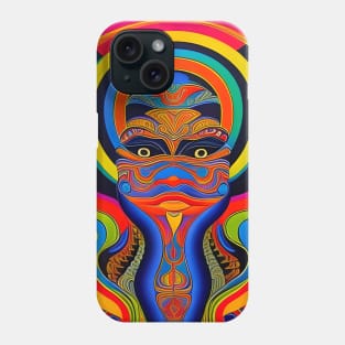 New World Gods (10) - Mesoamerican Inspired Psychedelic Art Phone Case