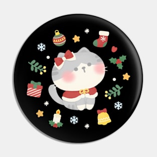 Christmas Santy Cat Pin