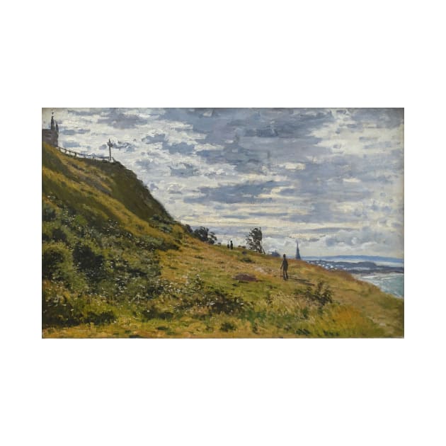 Walking on the Cliff of Sainte-Adresse by Claude Monet by Classic Art Stall