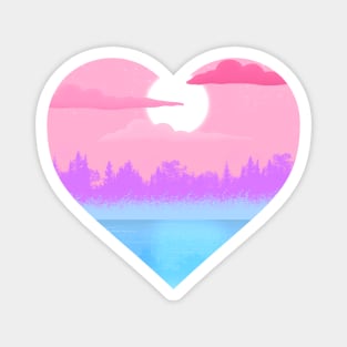 Catgender waterscape subtle heart Magnet