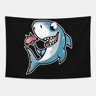 Shark Cooking Sausages Barbecue BBQ design Tapestry