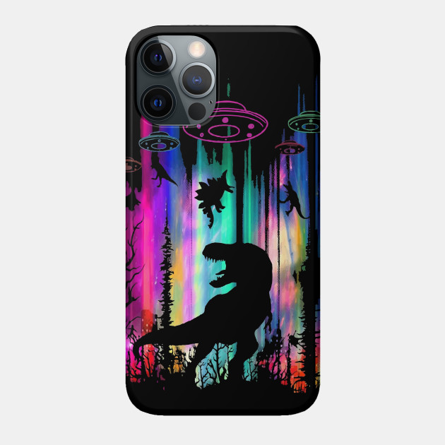 UFO Dinosaurs Rex Aliens Sci-fi Spaceship - Ufo Dinosaur - Phone Case