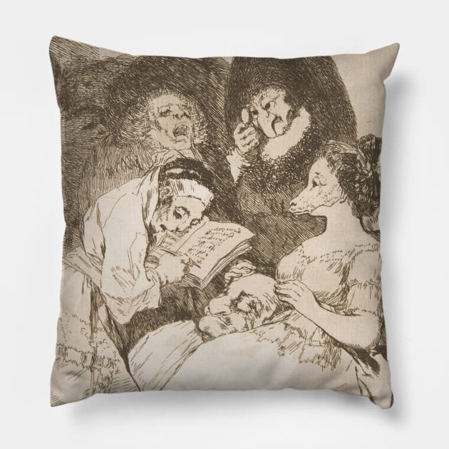 The Filiation by Francisco Goya Pillow by Classic Art Stall