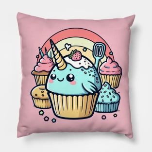 Narwhal Nibbles Muffin Pillow