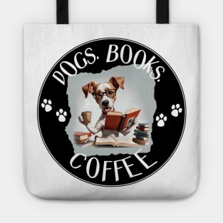 Dogs. Books. Coffee Tote