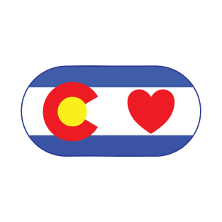 Colorado flag with heart design T-Shirt