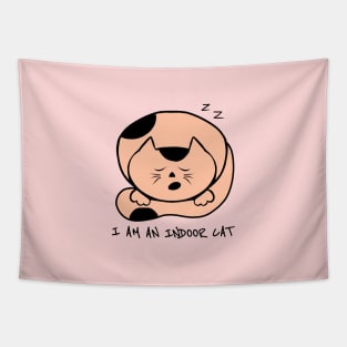 I am an indoor cat - Introvert cat - Indoorsy - fluffy cat Tapestry