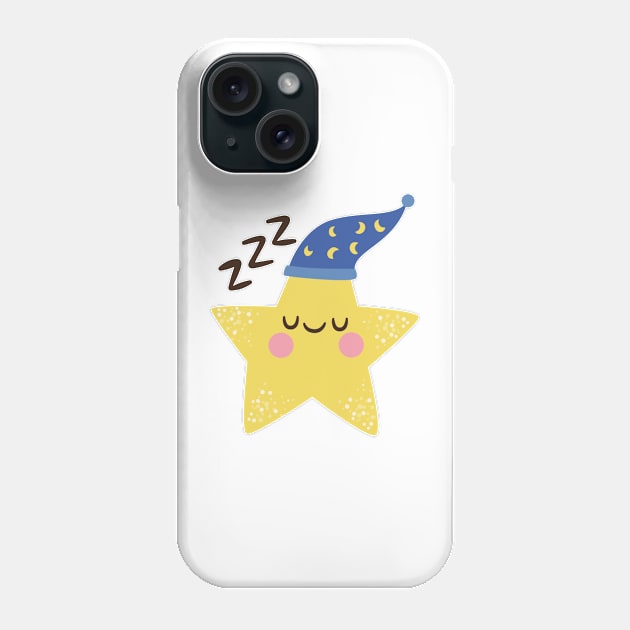 Gold Star, Sleeping star Phone Case by edwardecho