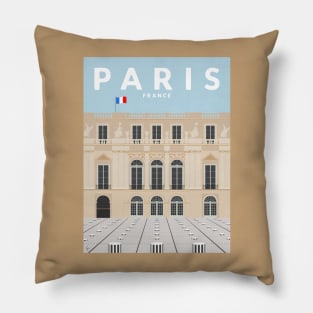 Paris, France Palais-Royal Travel Poster Pillow