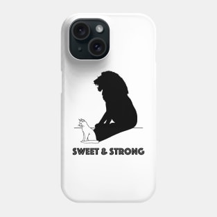 Cat with roaring lion shadow Phone Case