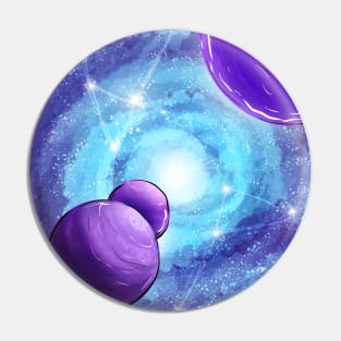 Aesthetic Blue Galaxy Pin