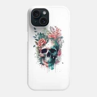 Skull and Roses Tattoo Phone Case