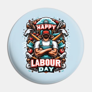 Happy Labour Day T-shirt. Pin