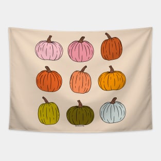 Rainbow of Pumpkins Tapestry