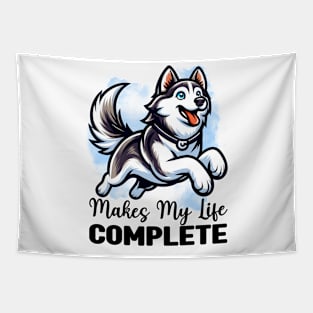 Siberian Husky Is My Life Tapestry