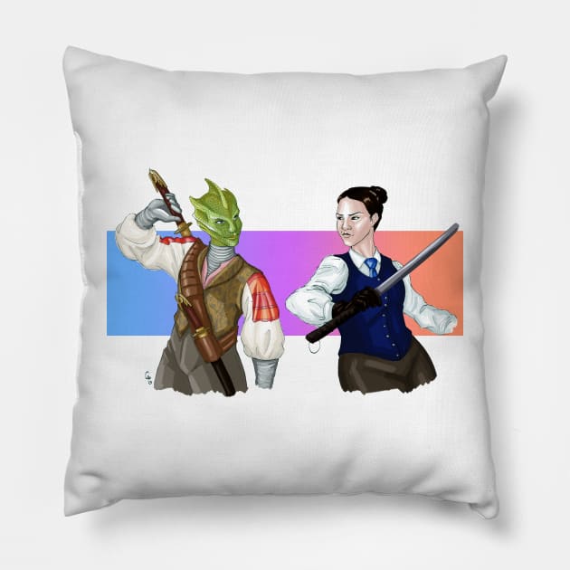 Vastra and Jenny Pillow by ConnorATerro