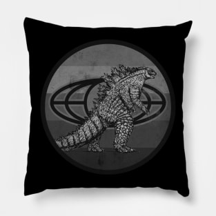 Kaiju King BW Pillow