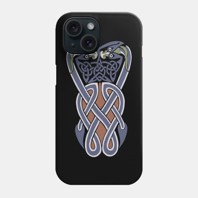 Book of Kells Knot Work, Celtic Knot Serpents Phone Case by UsuallyUnusual