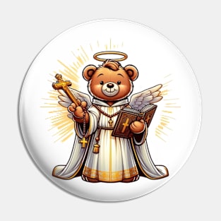 Angel teddy bear Pin