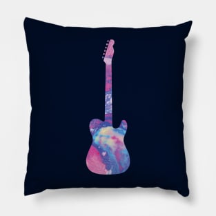 T-Style Electric Guitar Watercolor Texture Pillow