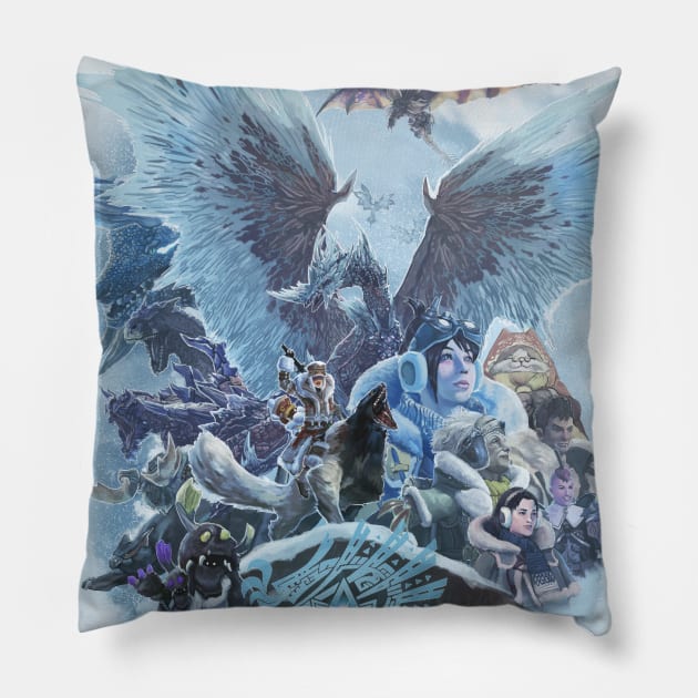 Monster Hunter World Iceborne Pillow by bside7715