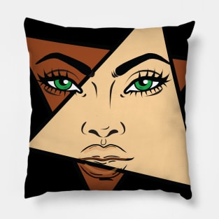 black and white anime face Pillow