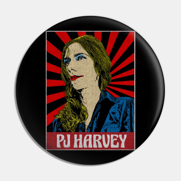 Vintage Pj Harvey Pop Art Pin by Motor Lipat