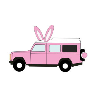 Pink Easter Bunny 4x4 off-road car T-Shirt
