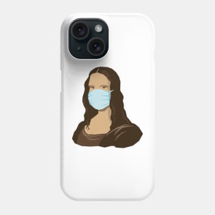 Mona Lisa now in a mask Phone Case