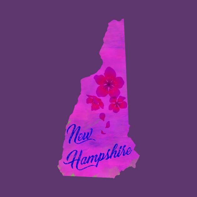 The State of New Hampshire - Purple Watercolor by loudestkitten