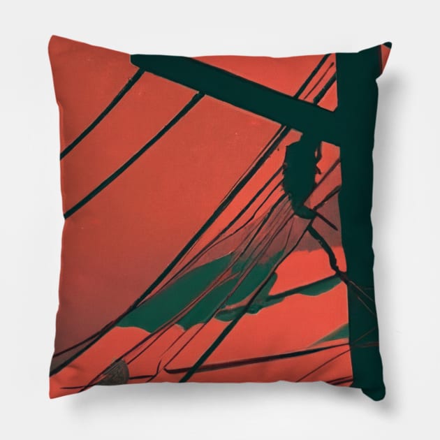 Wires Pillow by retroprints