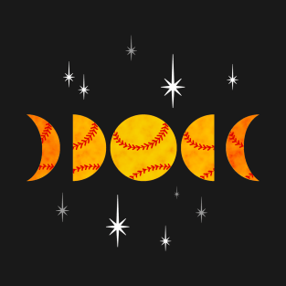 I love Softball Moon Phases T-Shirt