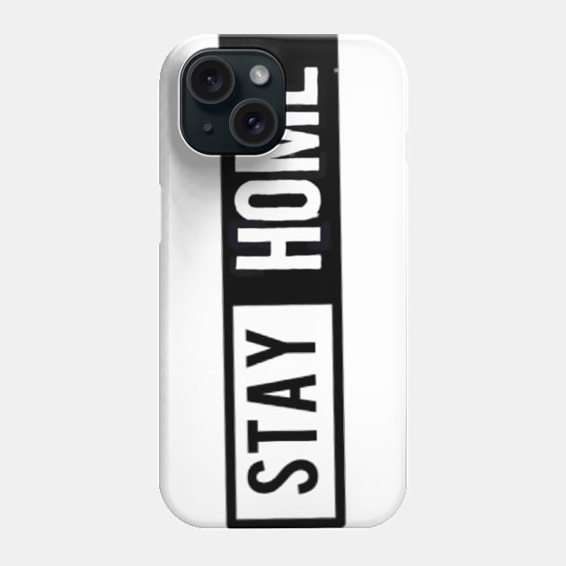 Stay home black print Phone Case by Sunshoppe