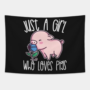 Just A Girl Who Loves Pigs Gift product Tapestry