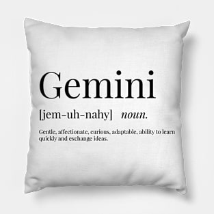 Gemini Definition Pillow