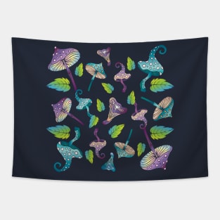 Magic fairy green mushrooms Tapestry