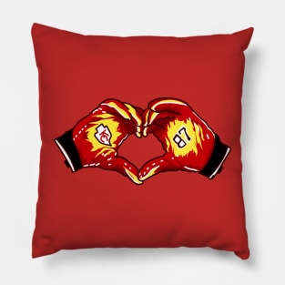 Travis Kelce heart celebration Pillow