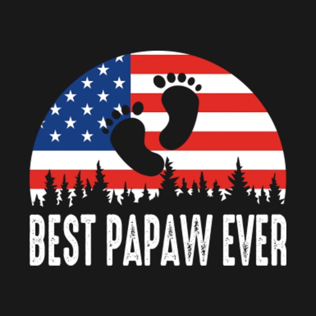 Best Papaw Ever USA Flag Father's Day by KaelaGusikowski