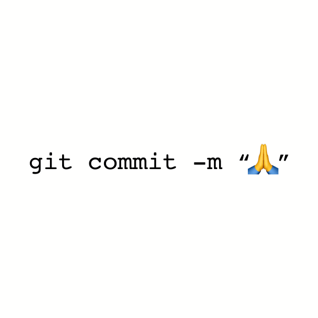 git commit prayer hands emoji by thomasesmith