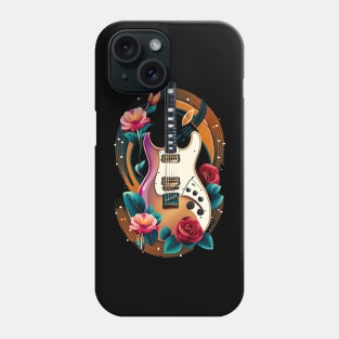 Electric guitar tattoo style 1 Phone Case