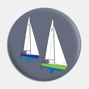 J/24 Sailboats Racing Pin