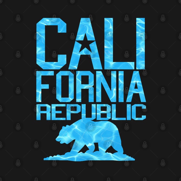 California Republic Bear (ocean version) by robotface