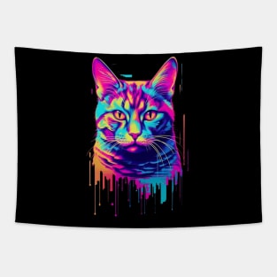 Paint drip Cat Tapestry