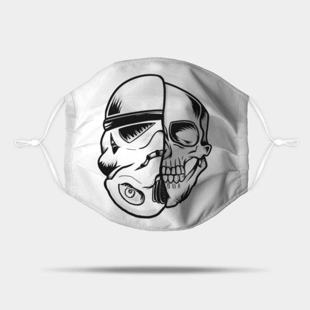 stormtrooper helmet with skull