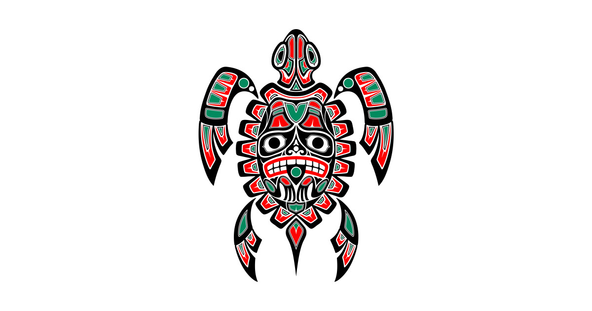 Red and Black Haida Spirit Sea Turtle - Sea Turtle - Posters and Art ...