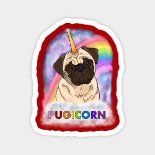 Sparkly Rainbow Pugicorn Elaine! Magnet