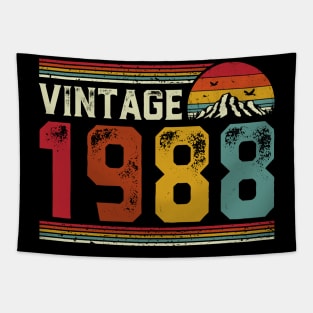 Vintage 1988 Birthday Gift Retro Style Tapestry