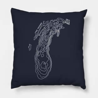 Lake Michigan (white) Pillow